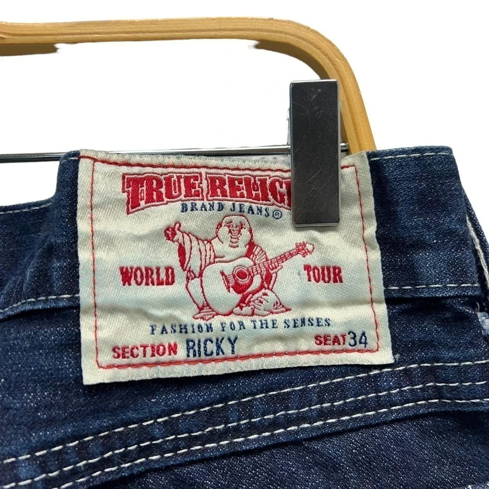 True Religion Ricky Blue Dark Wash Jeans Men’s Size 36‎
